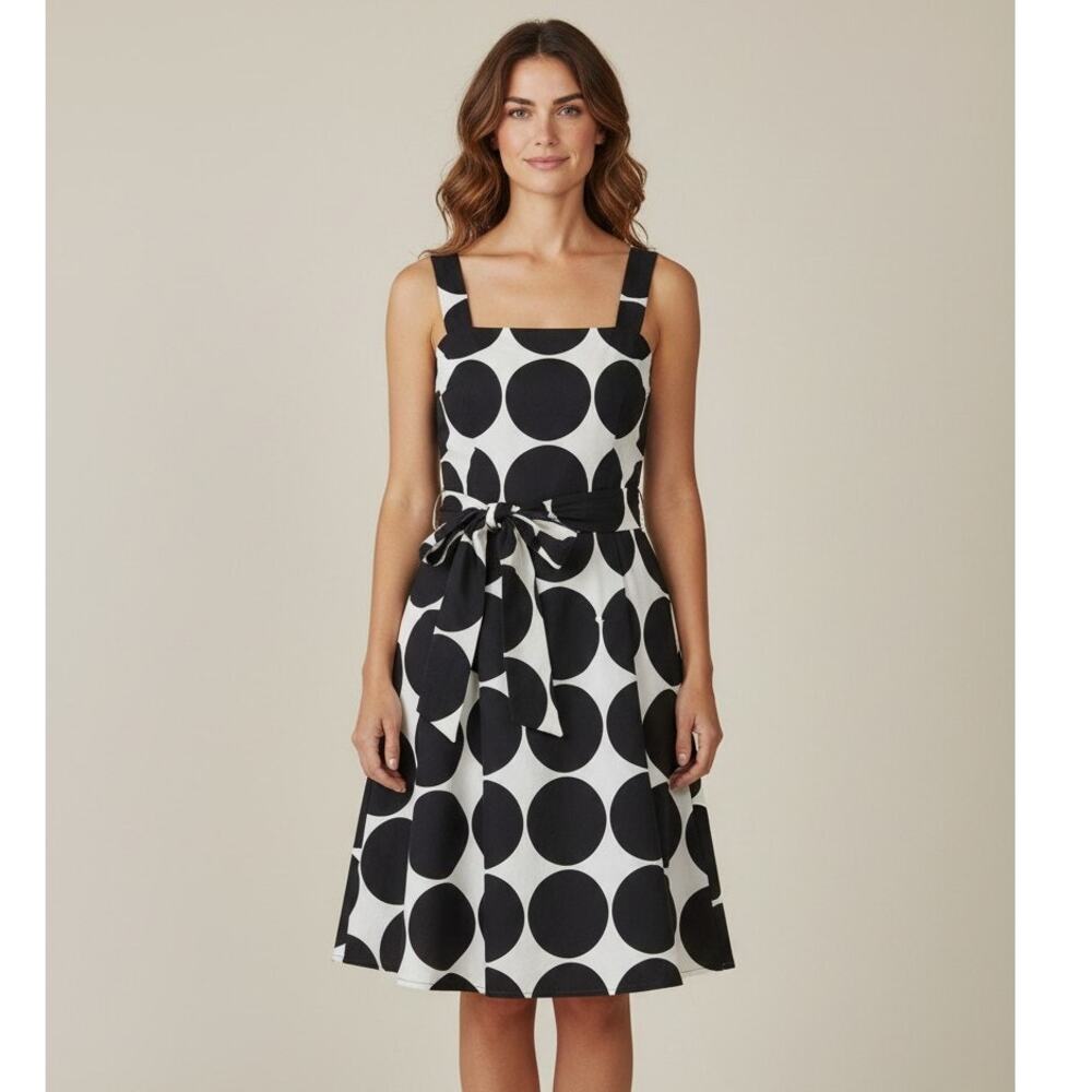 0 XS DRESS Kivet stones polka dot Mod Tank Sleeveless Sundress MERIMEKKO